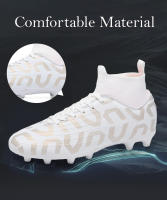 Botas de fútbol profesionales para hombres, zapatos de fútbol TF/FG para niños, tacos de tobillo alto, zapatillas de fútbol de hierba, zapatos de entrenamiento de Futsal - details 7