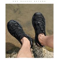 Sandalias de piel de vaca informales de gran tamaño, zapatos de playa de verano para hombres, sandalias deportivas al aire libre, sandalias de montañismo, zapatos creek - details 19