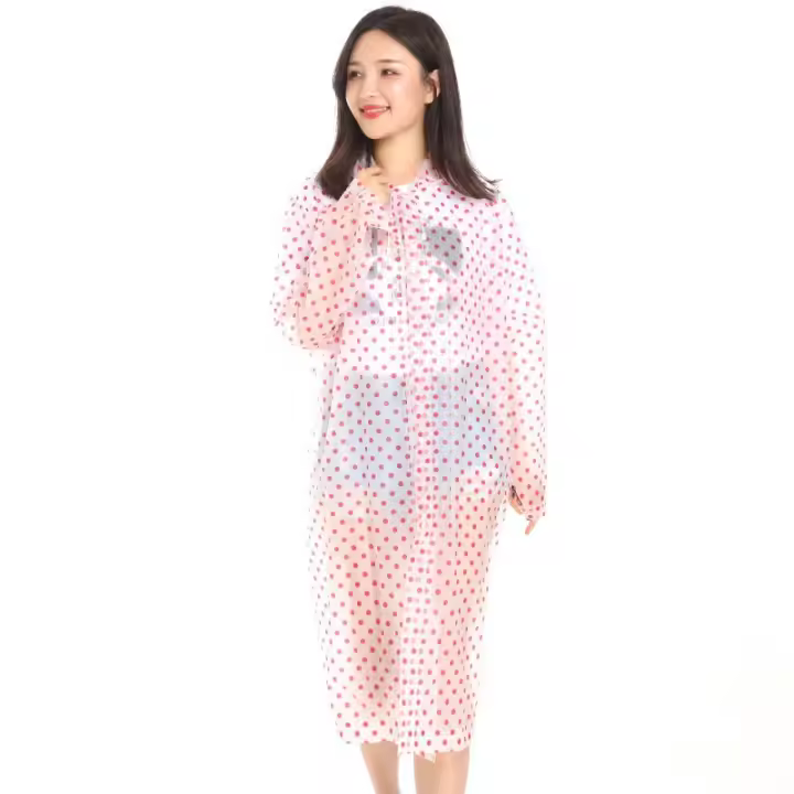Chubasquero largo grueso de EVA para adultos, Poncho no desechable, impermeable, transparente, 1 pieza - 1