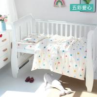 Juego de 3 uds de juegos de cama para bebé recién nacido, funda de almohada con estampado de dibujos animados de algodón para niños pequeños, funda nórdica, funda de manta para niños - details 1