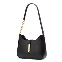 Elegante Bolso Cruzado de Hombro Negro con Cierre de Hebilla Dorada Bolso Cruzado de Día a Día para Trabajo, Compras, Viajes, Forro de Poliéster Duradero - details 0