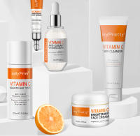 JoyPretty-Kit de cuidado de la piel Facial con vitamina C, crema blanqueadora para piel oscura, limpiador de suero, conjunto hidratante para aclarar la piel Facial, 5 uds. - details 1