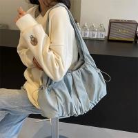 Bolso de hombro versátil de Color sólido suave no tejido para mujer, bolso de viaje Simple y de moda para las 4 estaciones - details 17