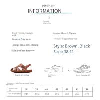 Sandalias Hombre Piel Negra Verano Cierre Velcro - details 15