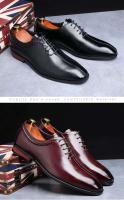 Zapatos derby de cuero formales para hombre, vino hecho a mano, de la más alta calidad, de Italia en China, 2025 - details 5
