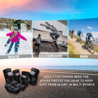 Rodilleras para niños y adultos, equipo de protección para monopatín, patinaje sobre ruedas, ciclismo, BMX, bicicleta y Scooter, 6 piezas - details 13