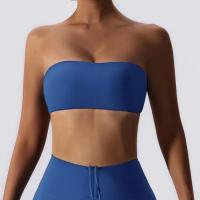 Sujetador deportivo para mujer en color piel anti-deslumbramiento con forro de nylon entretela de fitness ajustado manga larga secado rápido vestido de nylon - details 3