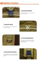Mochila táctica clásica de nailon, bolsa de camuflaje para deportes de viaje, escalada al aire libre, caza, pesca, senderismo - details 13