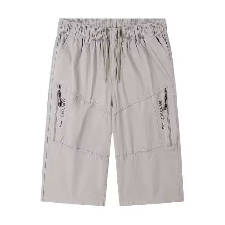 Pantalones Cargo Cortos de Algodón Puro para Hombres CHAIFENKO Versátiles, Transpirables, Ajuste Regular, Largo de Verano - 1