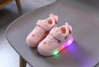 Zapatos Para Niños Y Niñas Con LED Brillo Suave Antideslizantes Suela De Goma Cuero PU Zapatos Casuales Transpirables Para Otoño - details 4