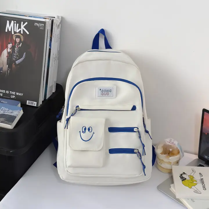 Nuevo, mochila, bolso de hombro, estilo coreano, niñas, escuela secundaria, gran capacidad, estudiantes, bolso escolar, nailon - 1
