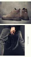 Botas cálidas de otoño retro para hombre, comodidad de trabajo informal con zapato de piso ligero y transpirable - details 10