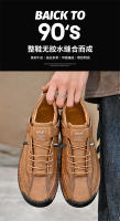 Zapatos de cuero de moda para hombres populares herramientas al aire libre costura retro media y alta parte superior de la moda casual zapatos de cuero de los hombres zapatos casuales. - details 3