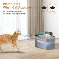 Fuente de agua para gatos inalámbrica de 2,2 L, 5V, USB, funciona con pilas, fuente de agua automática para mascotas con Sensor de movimiento, cuenco dispensador de agua para perros y gatos - details 1