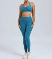 Leggings de dos piezas con espalda en V, gimnasio Tre, conjunto de entrenamiento para correr, ropa deportiva para mujer, traje de yoga - details 20