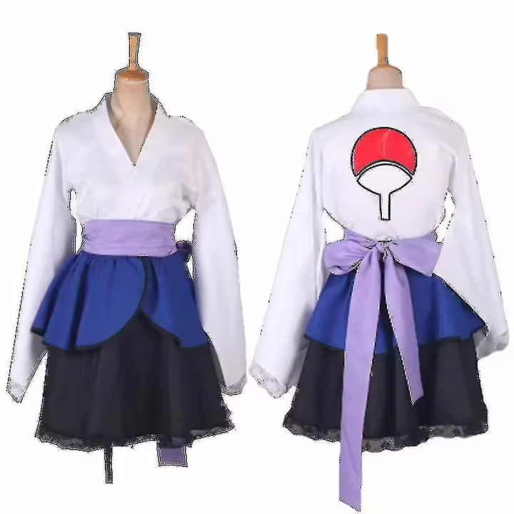Vestido Anime Ta Kimono de Maid Akatsuki Traje de Ropa de Uchiha Sasuke Conjunto de Ropa para Niñas - 1