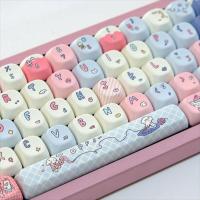 First love theme keycap QX3 Profile Five-Sided Sublimation Round ball cap for nical Keyboard Cherry MX Switches - details 1