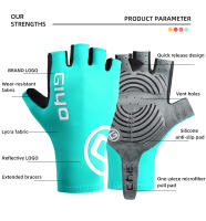 Giyo-guantes cortos de ciclismo sin dedos, manoplas antideslizantes de tela de LICRA para bicicleta de montaña y carretera, guantes de medio dedo para carreras deportivas - details 2