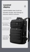 Mochila impermeable de nailon para exteriores, mochila táctica para deportes, Camping, senderismo, caza, 45L, 1000D - details 9