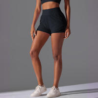 Pantalones cortos de malla transparente para yoga para mujer, transpirables, de secado rápido, para gimnasio - details 9
