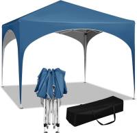 Gazebo Party Tent Gazebo emergente impermeable, protección solar, tela Oxford y estructura de metal 3x3m azul - details 0