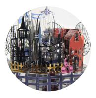 Microworld-rompecabezas 3D de Metal para niñas y adultos, modelo temático de Castillo, caja de música giratoria, juguetes de cumpleaños, regalos de Navidad - details 14