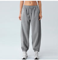 Pantalones de chándal sueltos de cintura alta de primavera para mujer, pantalones largos informales adelgazantes con capa de aire suave para Fitness - details 27