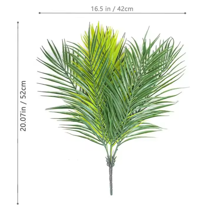 Palmera de Plástico Verde Planta Falsa Tropical para Decoración de Jardín Doméstico - 1
