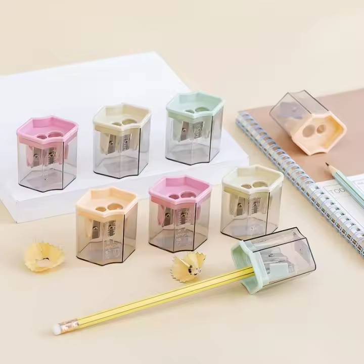 Afilador de lápices geométrico Morandi, útiles escolares Lytwtw, artículo de papelería creativo para oficina - 1