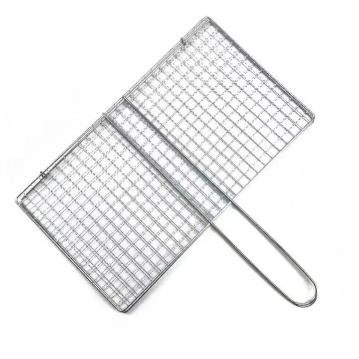 Cesta para asar barbacoa, parrilla, red para barbacoa, carne, pescado, tamaño de red vegetal - 1