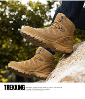 Botas de entrenamiento de combate tácticas para hombre, zapatos de senderismo de respuesta rápida antidesgaste para acampar al aire libre, zapatillas de pesca y caza - details 18