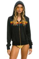 Nuevas sudaderas con capucha con cremallera Aviator Nation para mujer, jersey holgado de manga larga con 5 rayas de arcoíris - details 9