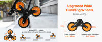 SucceBuy Carrito de Escalera Plegable de Alta Resistencia Capacidad de 440 lbs Manija Doble - details 1