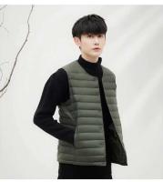 Abrigo de invierno ligero sin cuello para hombre con decoración de botones y chaleco - details 8