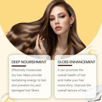 Mascarilla nutritiva de colágeno para reparar las puntas abiertas, iluminadora y brillo, para el cuidado del cabello - details 4