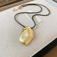 Collar con colgante geométrico en forma de U grande Punk para mujer y hombre, cadena larga ajustable de cuero con forma de herradura para suéter, collares, joyería - details 11