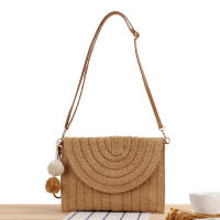 2025 nueva bolsa trenzada de papel hecha a mano simple y de moda bolsa trenzada multiusos bolsa de playa bolsa casual para mujer - details 1