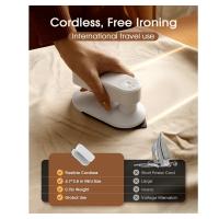 Plancha de viaje inalámbrica para ropa, tamaño Mini, sin vapor, ligera, portátil, con caja de almacenamiento, almohadillas térmicas, 0,7 libras - details 5