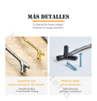 KAK-10 piezas rama de árbol Pomos y tiradores de armario de cocina aleación de Zinc dorado manija de muebles perillas decorativas para cajones herrajes para puertas - details 11
