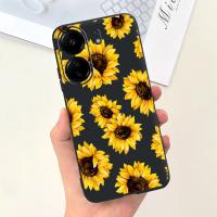 Funda trasera para Xiaomi Poco C65, cubierta suave de silicona líquida mate con estampado de dibujos animados de flores, protección a prueba de golpes - details 15