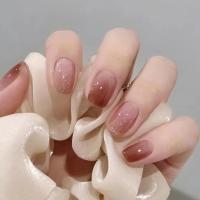 Caja de 24 piezas uñas removibles estilo corto parches uñas postizas uñas tabletas - details 39