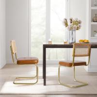 Comedor Tapizado, Sillas de Cocina Modernas con Patas de Metal, Gran Estabilidad y Capacidad de Carga, Blanco, Ratán, Vellón, Espuma, Unidades - details 13