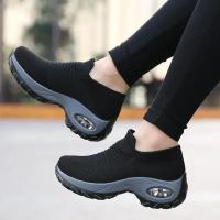 Zapatillas de deporte informales para mujer, cómodas zapatillas de correr de malla con cojín transpirable, zapatillas negras para mujer, zapatos de estudiante 2025 - details 15