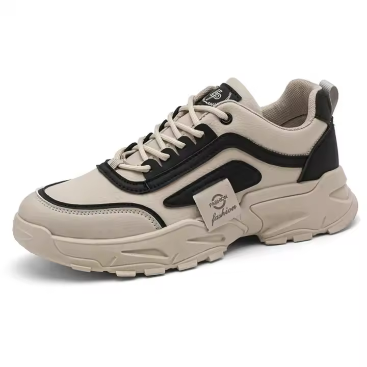 Zapatillas Casuales para Hombre con Plataforma y Cordones Zapatillas Absorbentes de Sudor para Sendero Estudiantil - 1