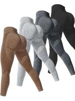 Body sin costuras para gimnasio para mujer, pantalones de yoga de secado rápido para realzar la cadera, monos deportivos con texto para correr y mujer - details 11