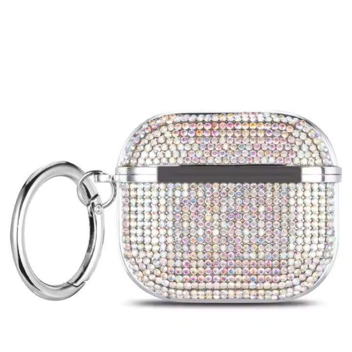Funda de Teléfono de Tercera Generación AirPods Pro 3 Brillante con Anillo - 1