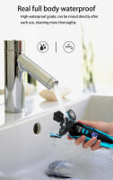 Afeitadora eléctrica lavable y recargable para hombres, máquina de afeitar eléctrica, cortadora de pelo, corte, afeitado, recortadora de barba, uso Dual en seco y húmedo - details 3