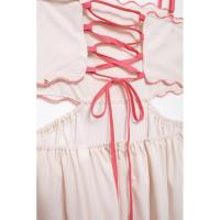 BUNO-Vestido estampado de tirantes con personalidad a la moda de verano para mujer, falda larga sin mangas con cordones y espalda descubierta - details 8