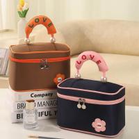 Bolsa de maquillaje de alta belleza para mujer, bolsa de lavado con doble cremallera de gran capacidad, bolsa de cosméticos de mano con perlas a prueba de polvo, bolsa de aseo - details 11