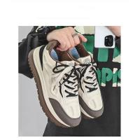 Zapatos De Correr Con Cordones Para Estudiantes 2024 Nuevos Y Cómodos Con Suela Gruesa Y Combinación De Colores Moda Casual Microfibra - details 1